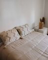 Set of 2 Tufted Cotton Cushions Chevron Pattern 40 x 60 cm Beige CERINTHE_920300