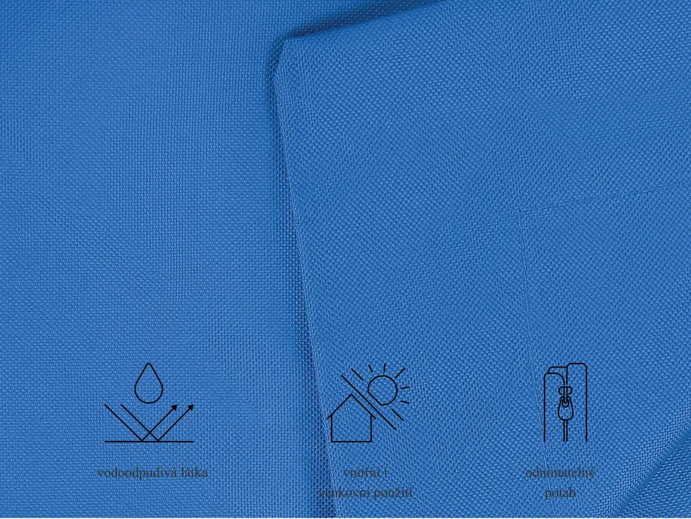 Sedací vak 300 L FUZZY 140 cm 180 cm Tmavě modrá_1024467