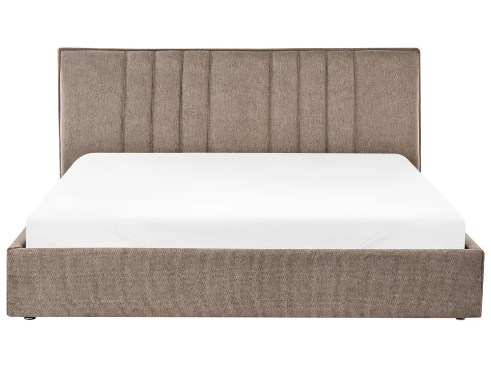 Ottoman Bed TARASCON Fabric Taupe 180 x 200 cm (EU Super King)_1020383