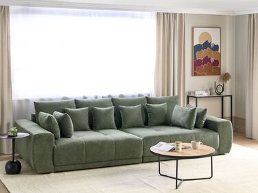 4-seters sofa chenille mørkegrønn TORPO