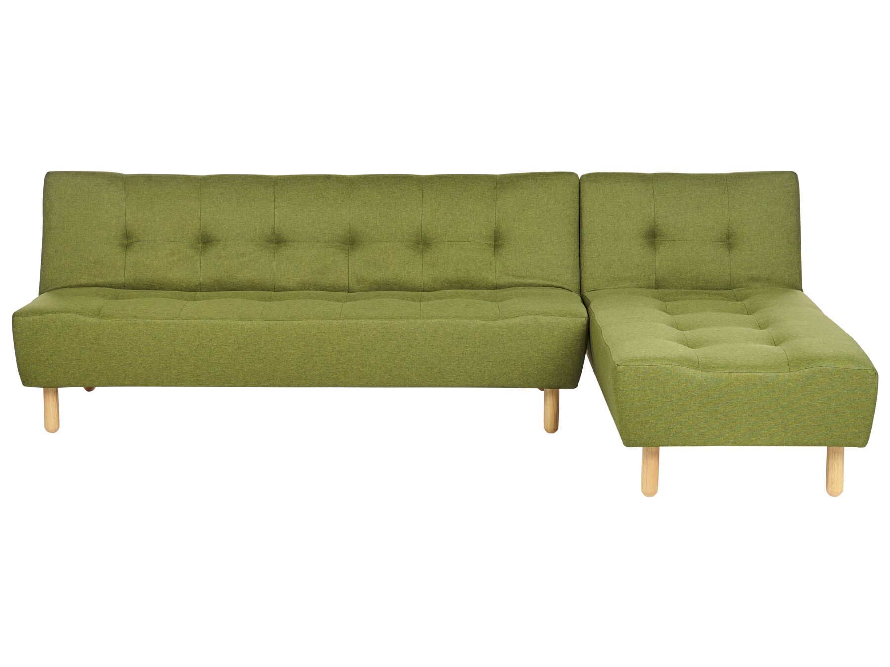 Canapé d'angle à gauche 4 places en tissu vert ALSTEN_921941