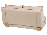 Sofa Bed 2 Seater ABISKO Faux Linen Beige_1030856