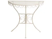 Stolik bistro JUINA 80 cm 36 cm Metal Jasnobeżowy_1002355