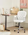 Desk Chair PRINCESS Faux Leather White
