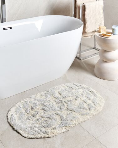 Cotton Bath Mat 60 x 90 cm Grey DERIK