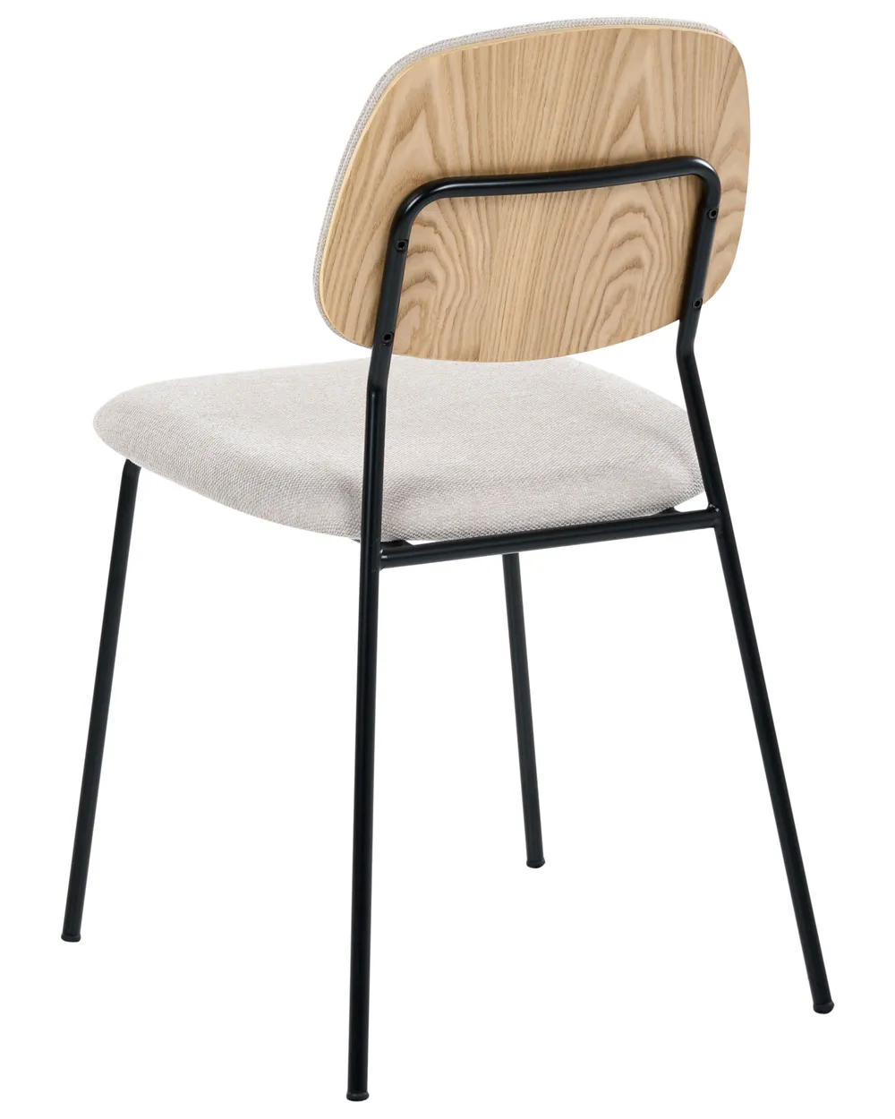 Set of 4 Dining Chairs RILEY Fabric Light Beige_1042181