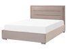 Velvet EU King Size Ottoman Bed Taupe ROUEN_843840