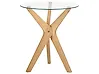Side Table VALLEY Tempered Glass Light Brown