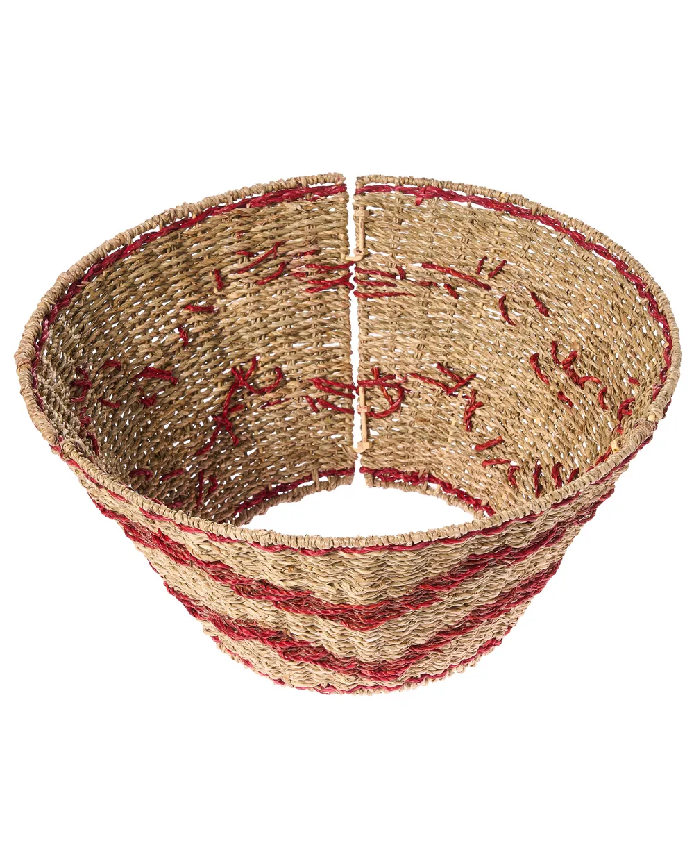 Osłonka pod choinkę HIVER 43 cm Trawa morska Czerwony_1011279