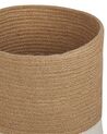 Set of 2 Jute Baskets Beige and White BULANIK_840456