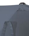 Double Canopy Garden Parasol 2.7 x 4.6 m Dark Grey SIBILLA_680014