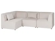 Modular Corner Sofa 4 Seater LEMVIG Corduroy Beige Right Hand_1052800