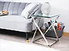 Side Table BEVERLY Glass Silver