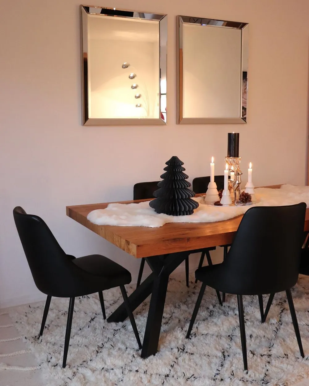 Set of Dining Chairs VALERIE Faux Leather Black