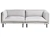 Sofa 3 Seater VORGOD Fabric Light Grey