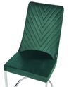 Lot de 2 chaises de salle à manger en velours vert émeraude ALTOONA_795761