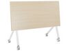 Schreibtisch heller Holzfarbton / weiss 120 x 60 cm klappbar mit Rollen BENDI_922210