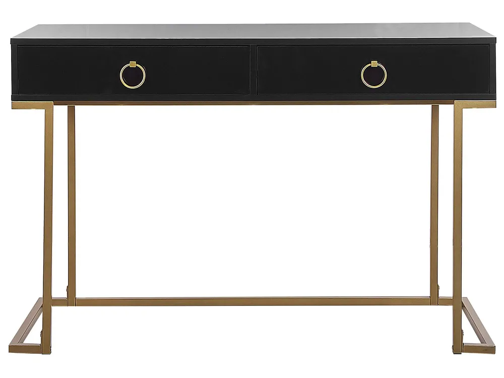Konsola WESTPORT 115 cm 50 cm z szufladami Czarny/ złoty_809737