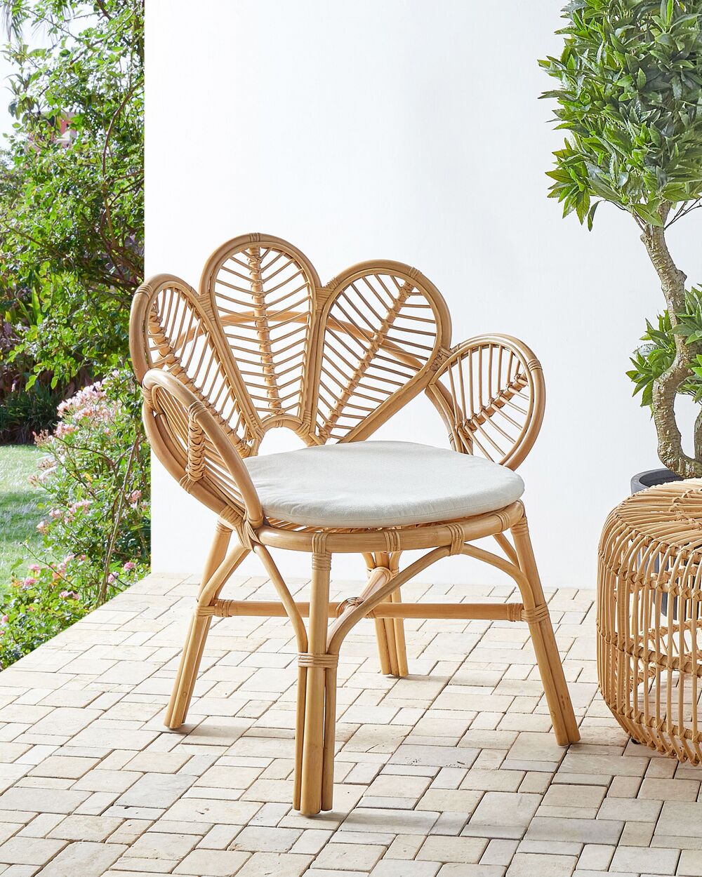 Rattan Peacock Chair Natural FLORENTINE II Beliani.cz