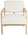 Fauteuil en bouclé blanc HJO_927704