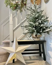 Ośnieżona sztuczna choinka świąteczna RINGROSE 90 cm Zielony_887412