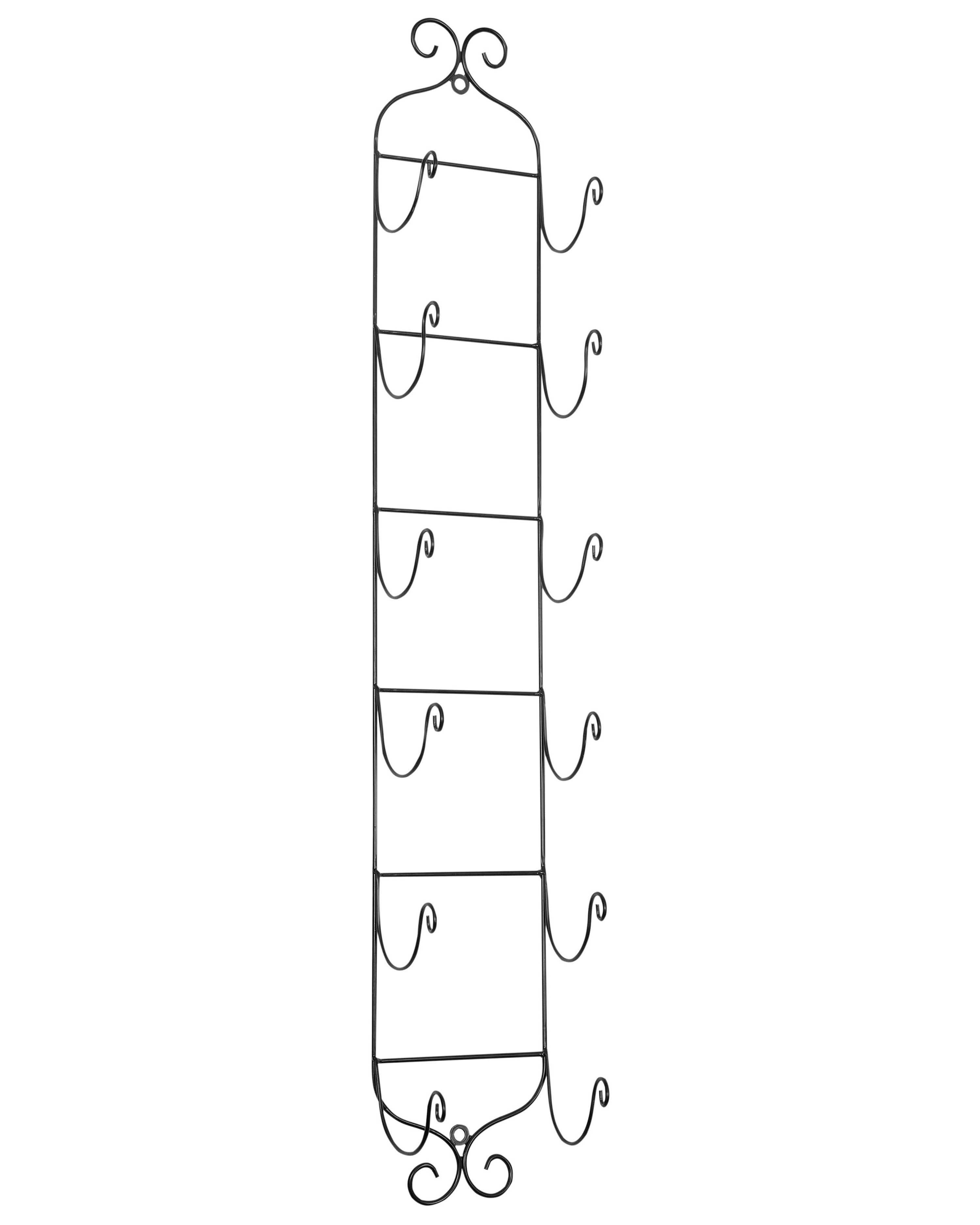 Viinipulloteline Rauta 6 Pullolle Musta 18 X 110 Cm HYDROGEN Beliani fi viinipulloteline-rauta-6-pullolle-musta-18-x-110-cm-hydrogen-beliani-fi