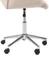 Silla de oficina de terciopelo beige LABELLE_934232