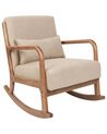 Fauteuil à bascule en tissu beige SKOVDE_927209