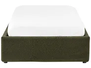 Ottoman Bed without Headboard DINAN Boucle Dark Green 90 x 200 cm (EU Single)_992092