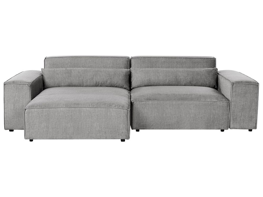 Modular Corner Sofa 3 Seater HELLNAR Fabric Grey Right Hand