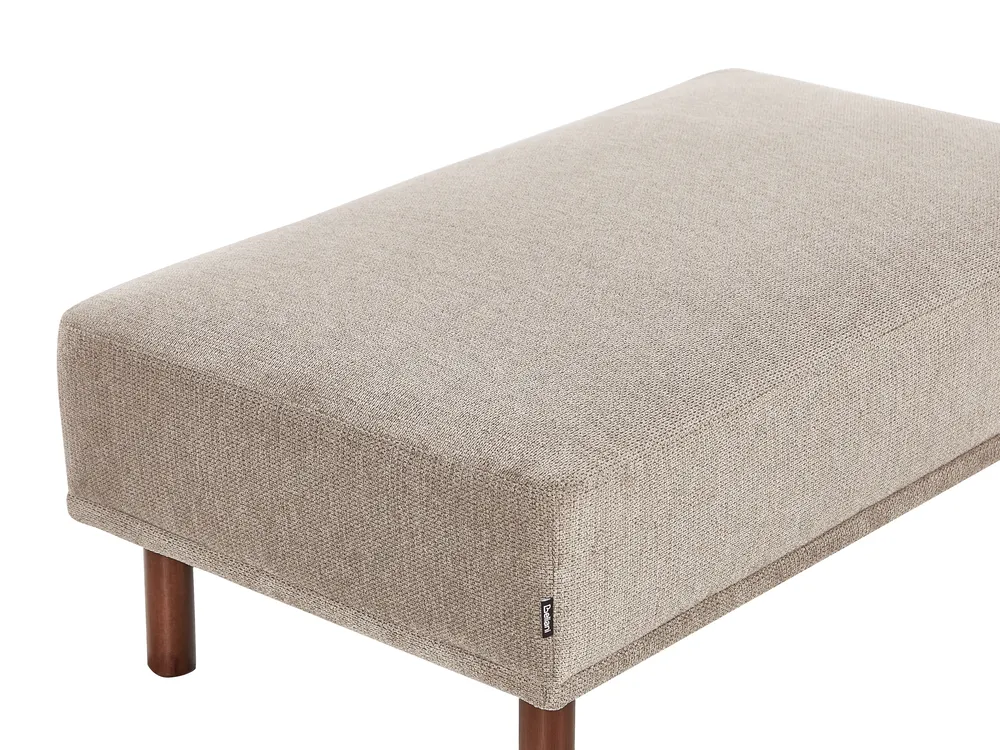 Corner Sofa 3 Seater HOLT with Ottoman Fabric Taupe Left Hand_959261