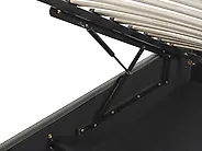 Bett mit Stauraum ohne Kopfteil DINAN Stoff Dunkelgrau 120 x 200 cm_1187448