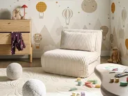 Single Sofa Bed LYSEKIL Corduroy Off-White_1043254