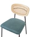 Lot de 2 chaises en tissu bleu MAYETTA_931876