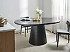 Ausziehbarer Esstisch MOORE Schwarze Esche 120/160 cm 120 cm