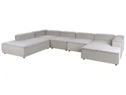 Modular Corner Sofa 5 Seater ARDAL Corduroy Taupe Right Hand_1011175