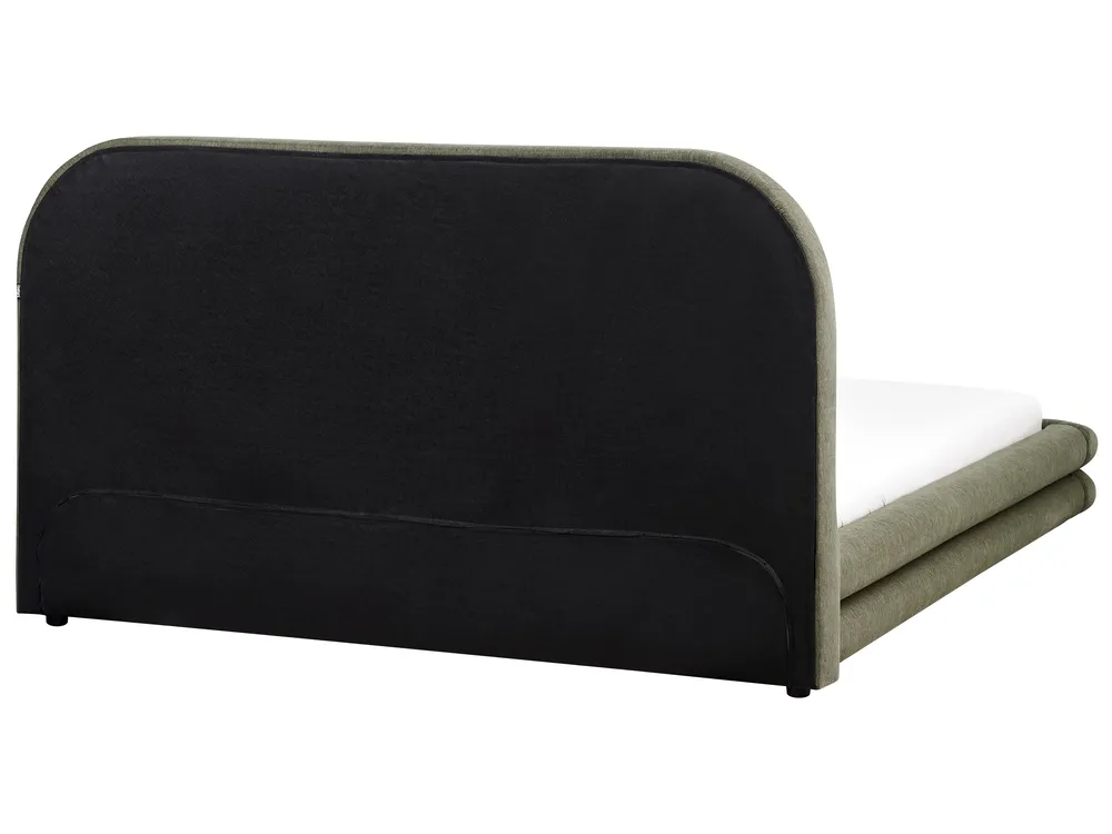 Waterbed Faux Linen LAVARDENS 160 x 200 cm (EU King Size) Green_971106