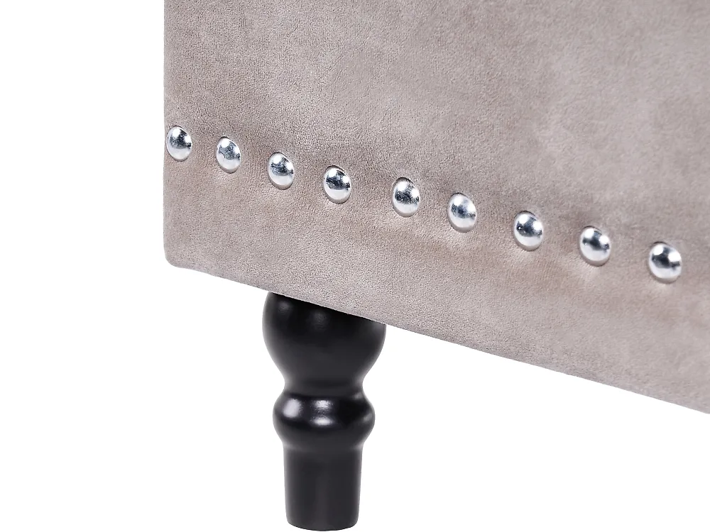 Storage Pouffe LORETTO Velvet Light Grey_1185998