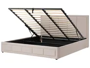 Ottoman Bed QUIBERON Fabric Beige 180 x 200 cm (EU Super King)_1023394