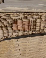 Garden Ottoman SUSUA 140 cm Rattan Natural_997526