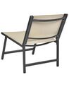 Chaise de jardin à repose-pieds beige et noir MARCEDDI_928439