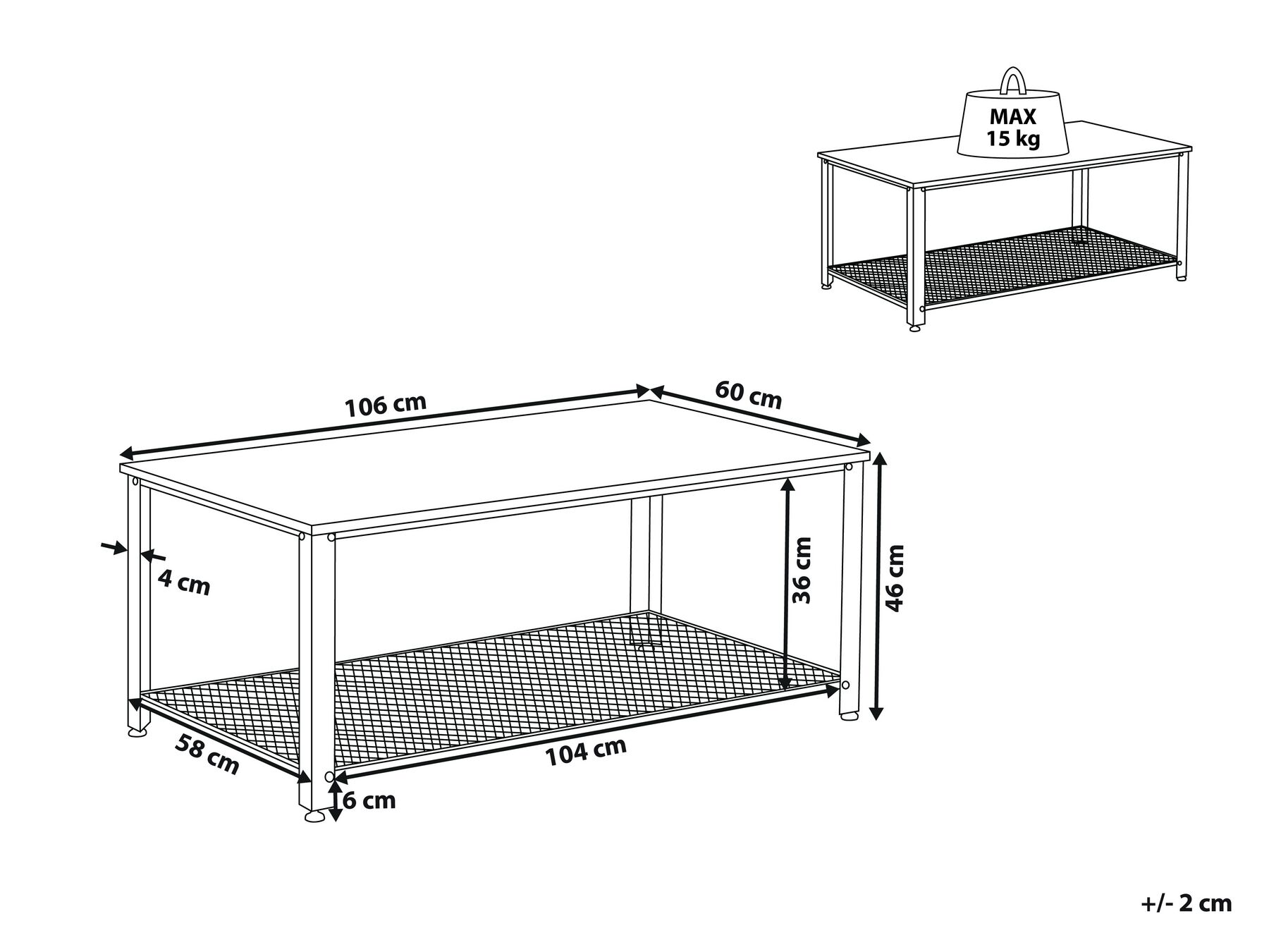 Coffee Table ASTON Brown/ Black_817081
