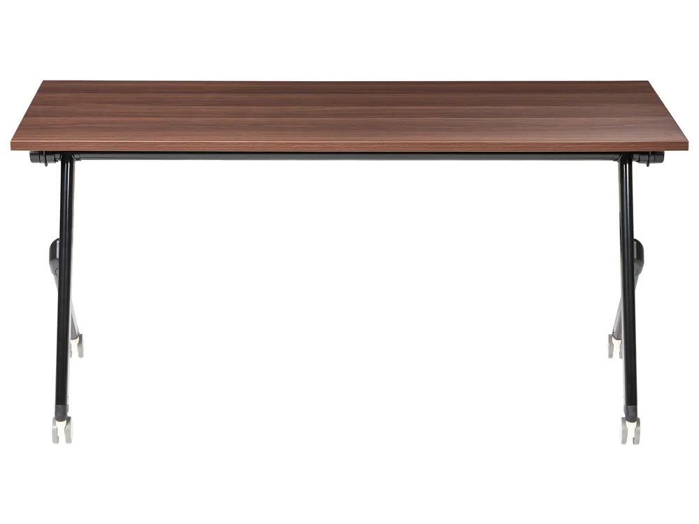 Foldable Office Desk BENDI 160 cm 60 cm Dark Brown_1030700