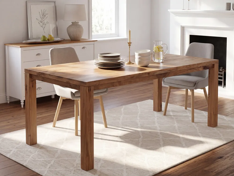 Outdoor Dining Table for 6 TESA Brown 180 cm 90 cm Acacia Wood