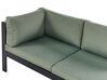 5 Seater Aluminium Garden Corner Sofa Set Black and Green MESSINA_929489