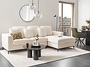 Ecksofa OSLO Bouclé Weiss linksseitig_1175907