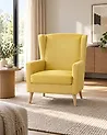 Wingback Chair ONEIDA Velvet Yellow
