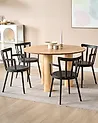 Set of 4 Dining Chairs MORILL Black