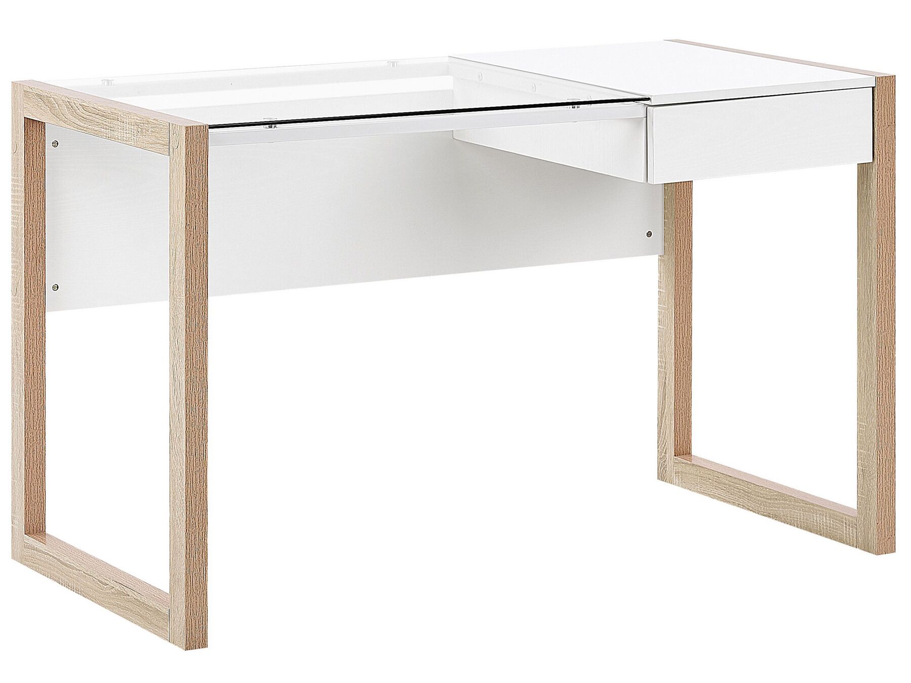 Psací stůl světlé dřevo/bílý JENKS_790465
