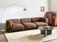 Modular Sofa 3 Seater MJALBI Boucle Brown_1100233